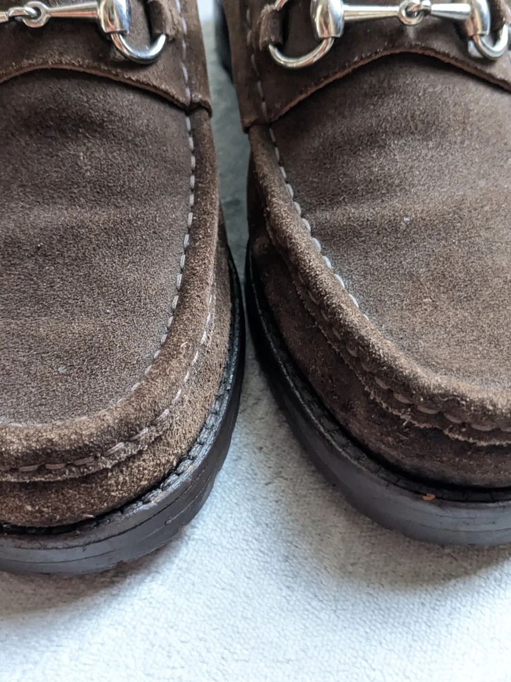 Gucci Horsebit Loafers Brown 10 Men's Suede Leather